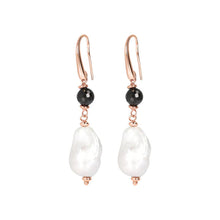 Load image into Gallery viewer, Black Spinel and Baroque Pearl Earrings - EARRINGS Best
