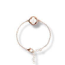 Load image into Gallery viewer, Bronzallure Alba Clover Tennis Bracelet White Mother
