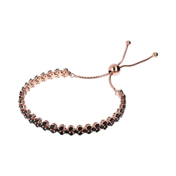 Bronzallure Altissima Black Tennis Bracelet 23.5cm