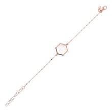 Load image into Gallery viewer, Cube Chain Bracelet with Hexagon - BRONZALEUR NECKLACE ALL

