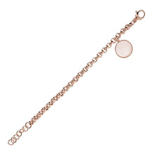 Load image into Gallery viewer, Disc Pendant and Rolò Chain Bracelet - BRONZALEUR NECKLACE

