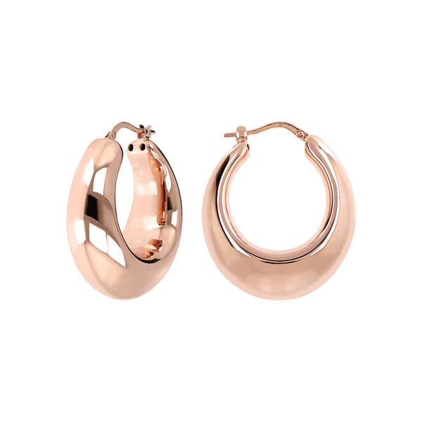 Domed Hoop Earrings - BRONZALEUR EARINGS Best selling