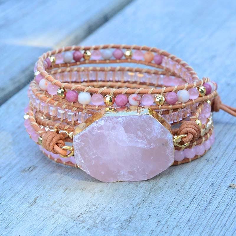 Golden Rose Quartz Bracelet - BRACELET Bracelets