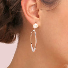 Load image into Gallery viewer, Hoop Earrings with Coin Pearls - EARRINGS Best selling
