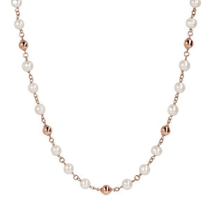 Maxima Long Necklace with Bicolor Pearls - BRONZALEUR