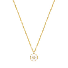 Load image into Gallery viewer, Optic White Enamel Disc Gold Necklace - NECKLACE ANIA HAE
