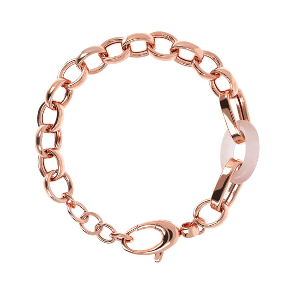 OVAL ROLÒ LINK WITH GEMSTONE BRACELET - Bracelets