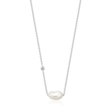 Load image into Gallery viewer, Silver Pearl Necklace - NECKLACE ALL NECKLACES
