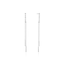 Load image into Gallery viewer, Silver Spike Double Drop Earrings - ALL EARINGS
