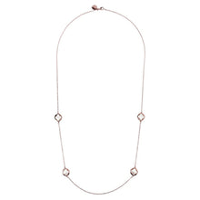 Load image into Gallery viewer, Small Four-Leaf Clover Long Necklace - BRONZALEUR NECKLACE
