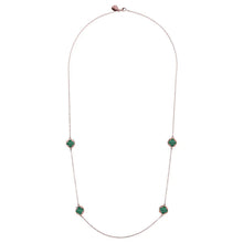 Load image into Gallery viewer, Small Four-Leaf Clover Long Necklace - BRONZALEUR NECKLACE

