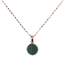 Load image into Gallery viewer, Stone Mini Disc Pendant Necklace - BRONZALEUR NECKLACE ALL
