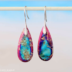 Tibetan Energy Jasper Earrings - EARINGS ALL