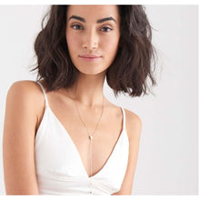 Load image into Gallery viewer, Turquoise and Opal Colour Silver Y Necklace - NECKLACE ALL
