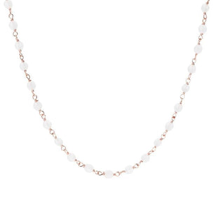 White Quartzite Rosary Necklace - BRONZALEUR NECKLACE ALL